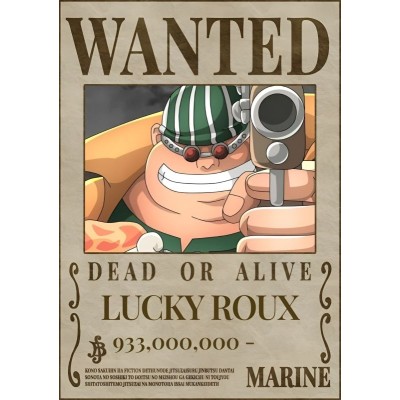 Placa Decorativa OnePiece Wanted Lucky